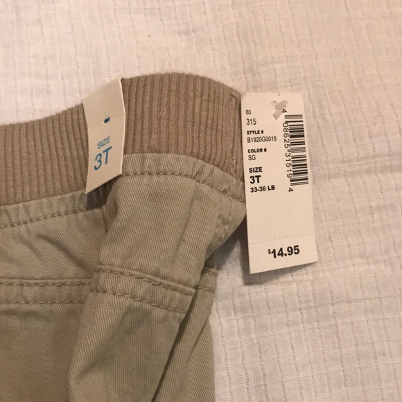 Children’s Place NWT Khaki Cargo Pants Toddler 3T - Picture 3 of 4
